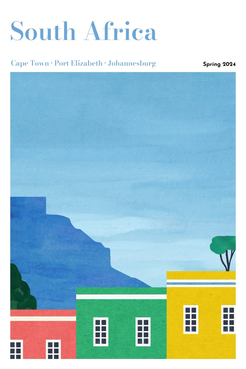 Gepersonaliseerde Zuid-Afrika Reisposter canvas met Baklijst van Henry Rivers