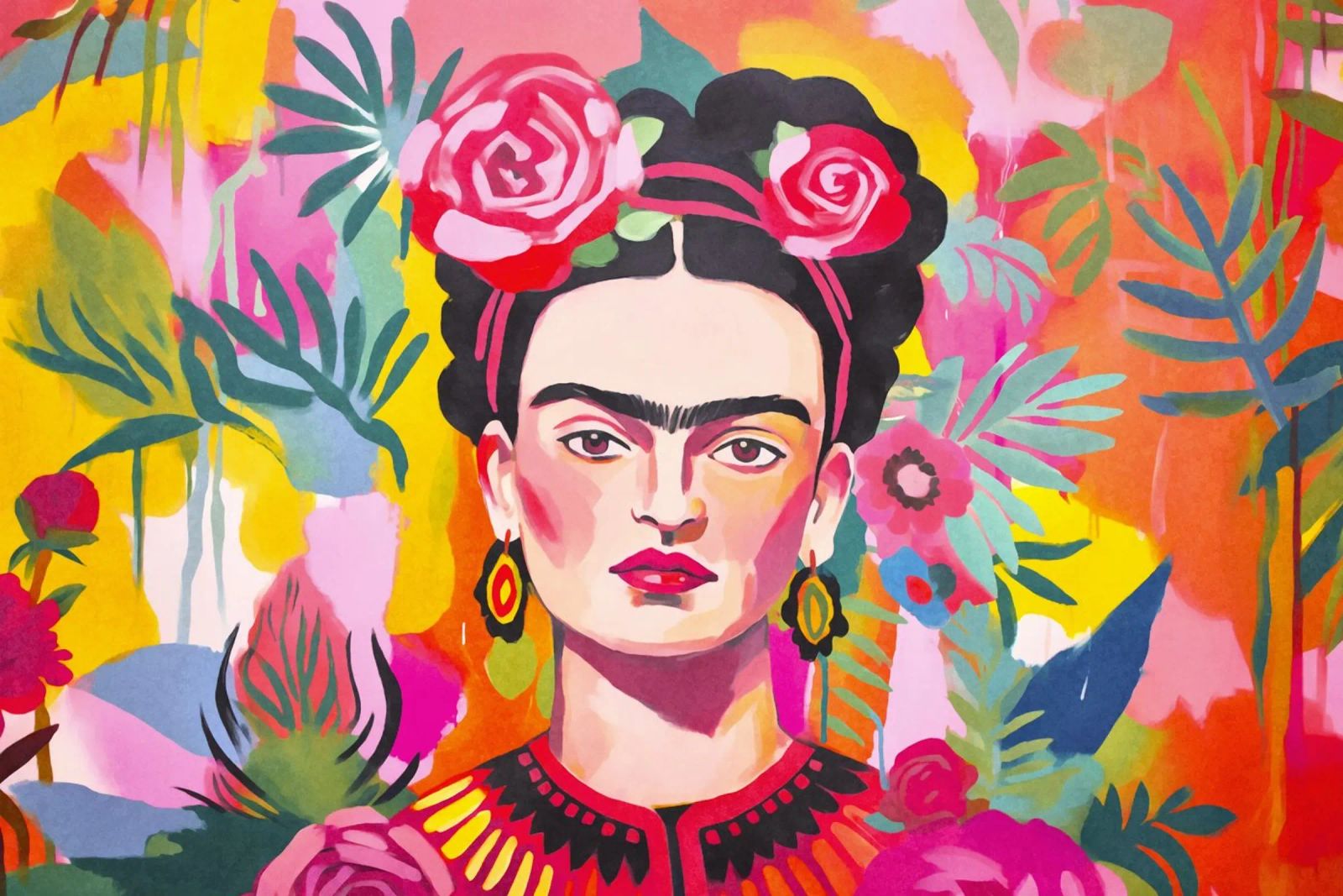 Les fleurs de la résilience : Portrait d'artiste emblématique poster de Andrea Haase Modern Home