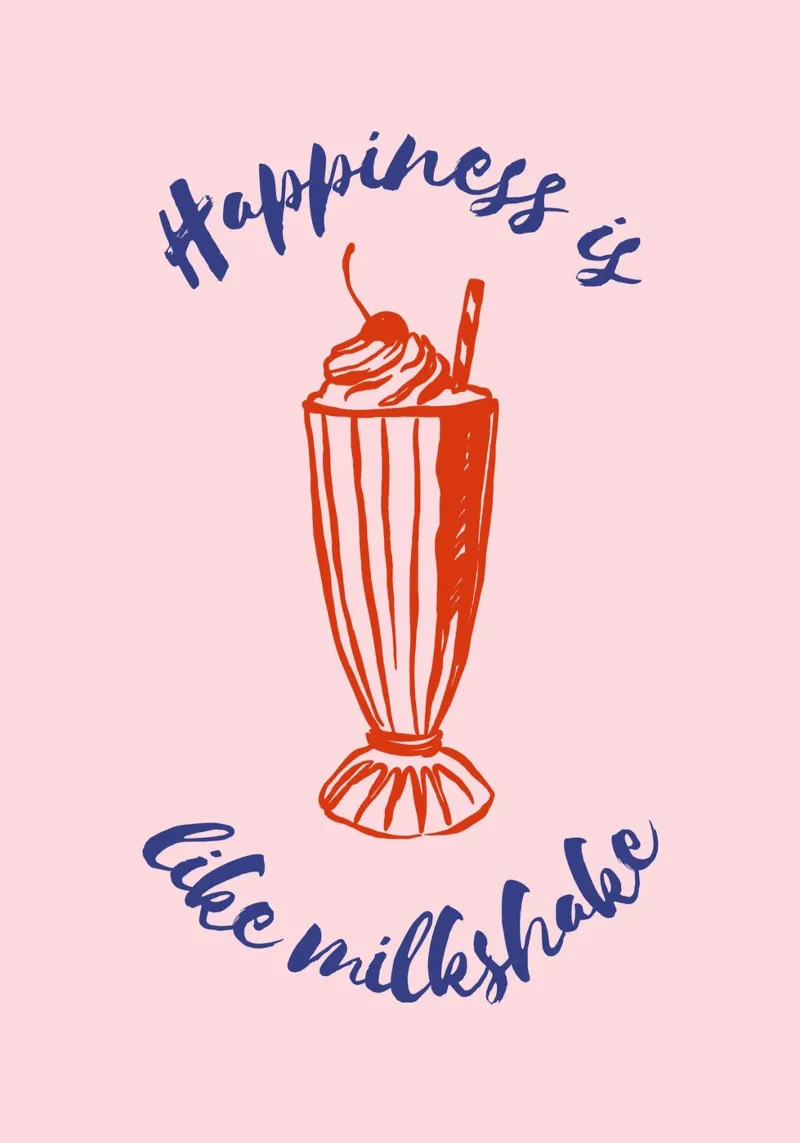 Boho Food 12 Milkshake pellicola backlit da Boho Print Collection
