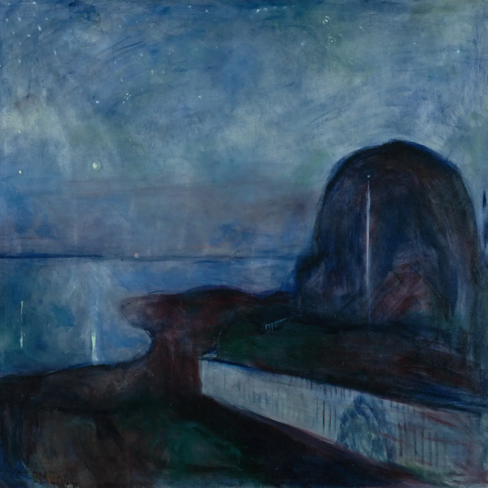 Edvard Munch - Notte stellata, 1893 pellicola backlit da Timeless Artworks