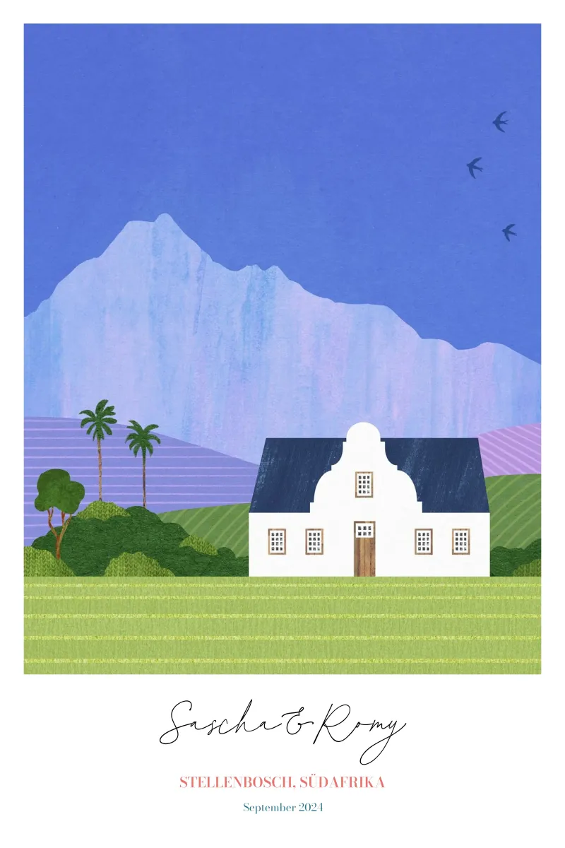 Stampa personalizzata sulla luna di miele a Stellenbosch tela con Cornice a cassetta da Henry Rivers