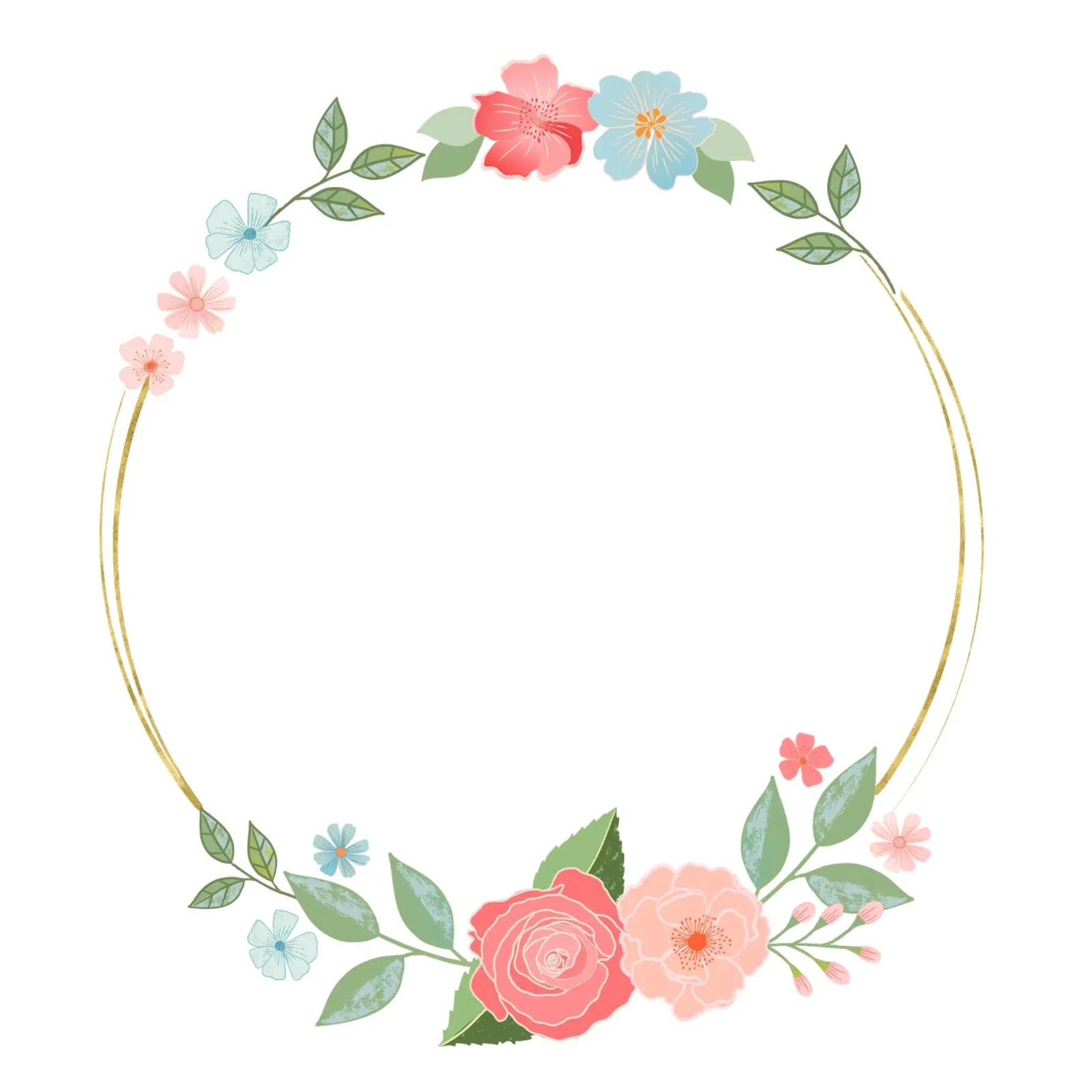 Traumhafter Blumenkranz mit Goldrand. Herzlichen Glückwunsch Poster von CalliLetters