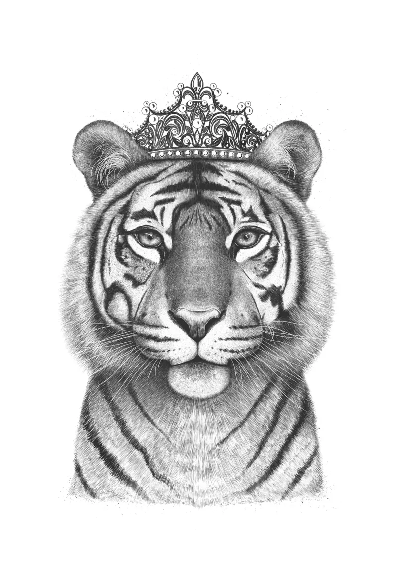 The Tigress Queen acrylic glass by valeriyakorenkova