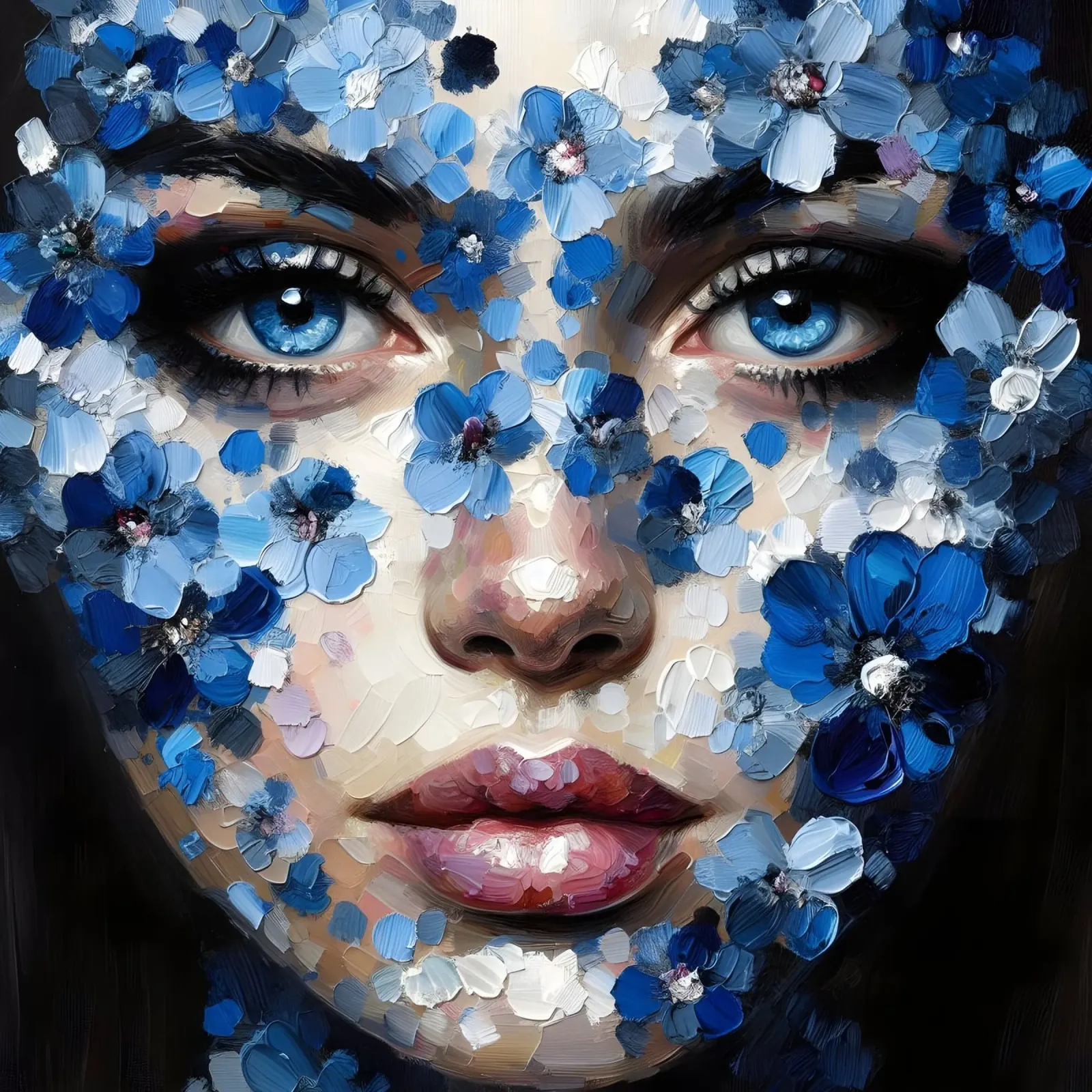 BLUE EYE GIRL PORTRAIT canvas by ARTOMATIC