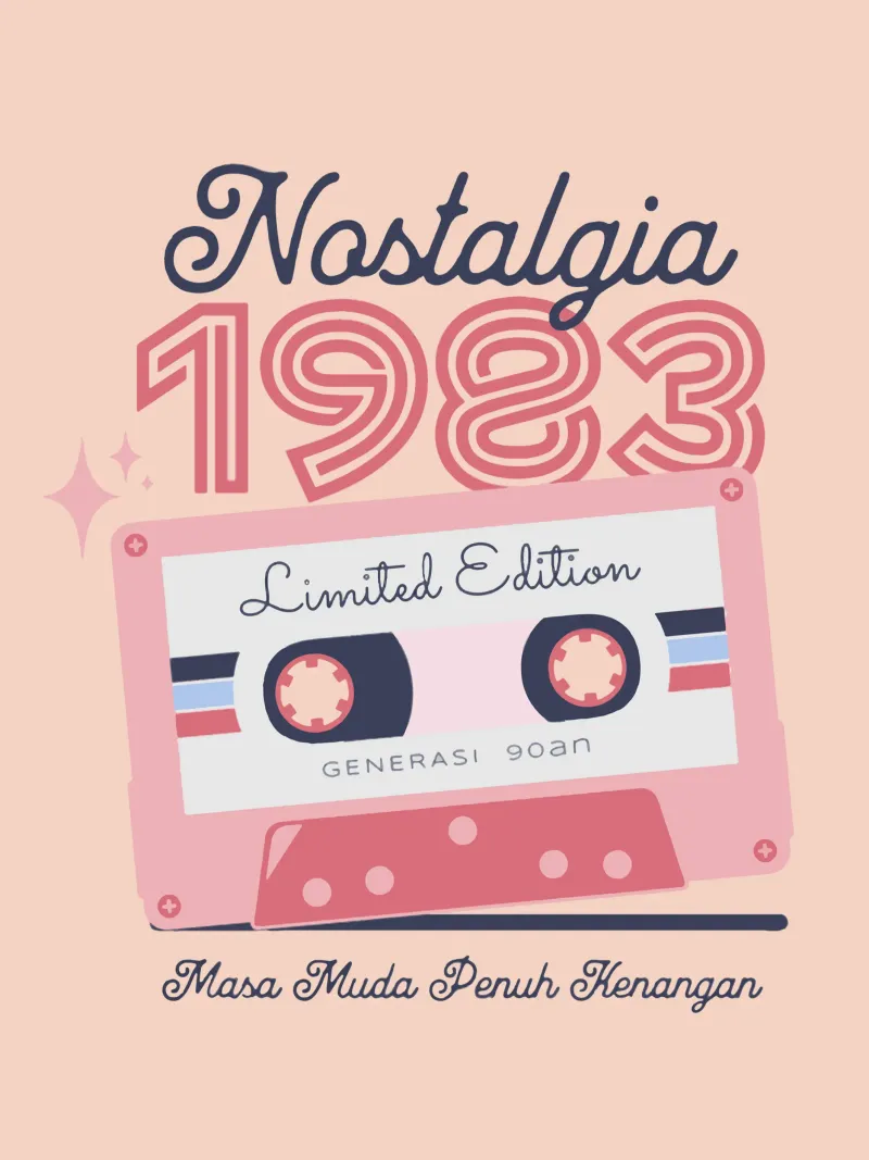 Nostalgia 1983 poster con telaio in alluminio da Gunawan Rb