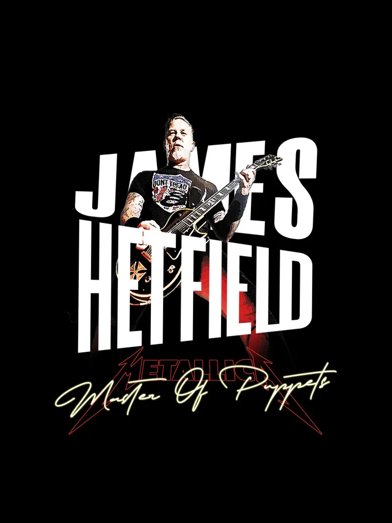 Master Of Puppets (James Hetfield) poster con telaio in alluminio da Gunawan Rb