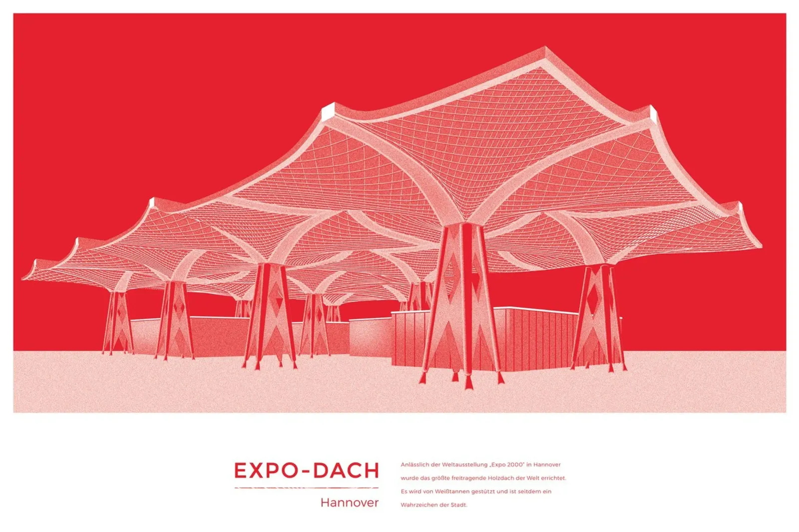Michael Kunter - Expo Dach Hannover poster con marco de madera de The Artcircle
