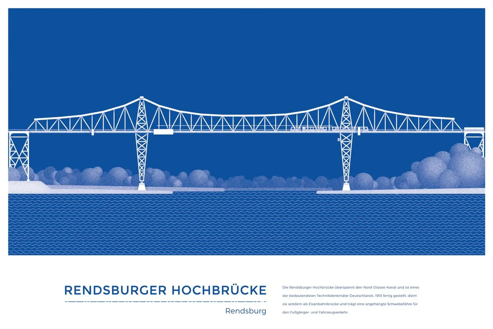 Michael Kunter - Hochbrücke Rendsburg poster da The Artcircle