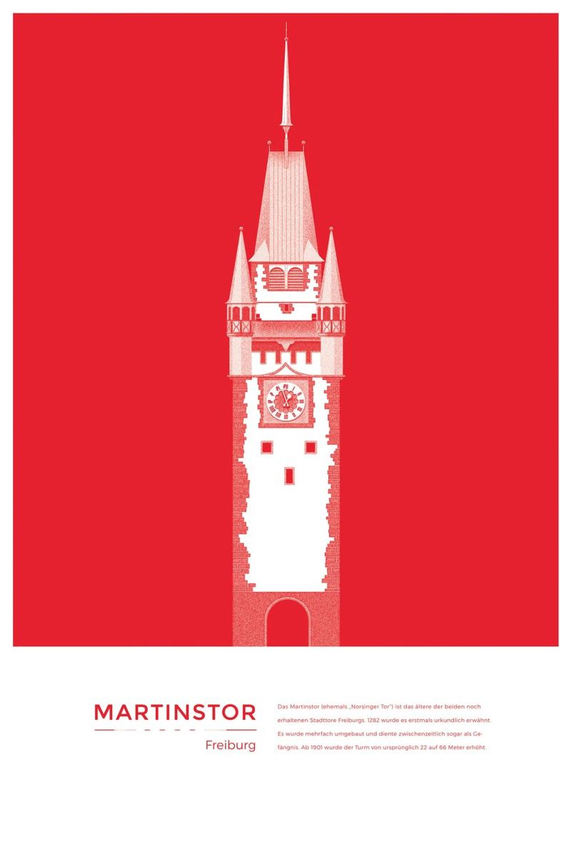 Michael Kunter - Martinstor Freiburg Poster von The Artcircle