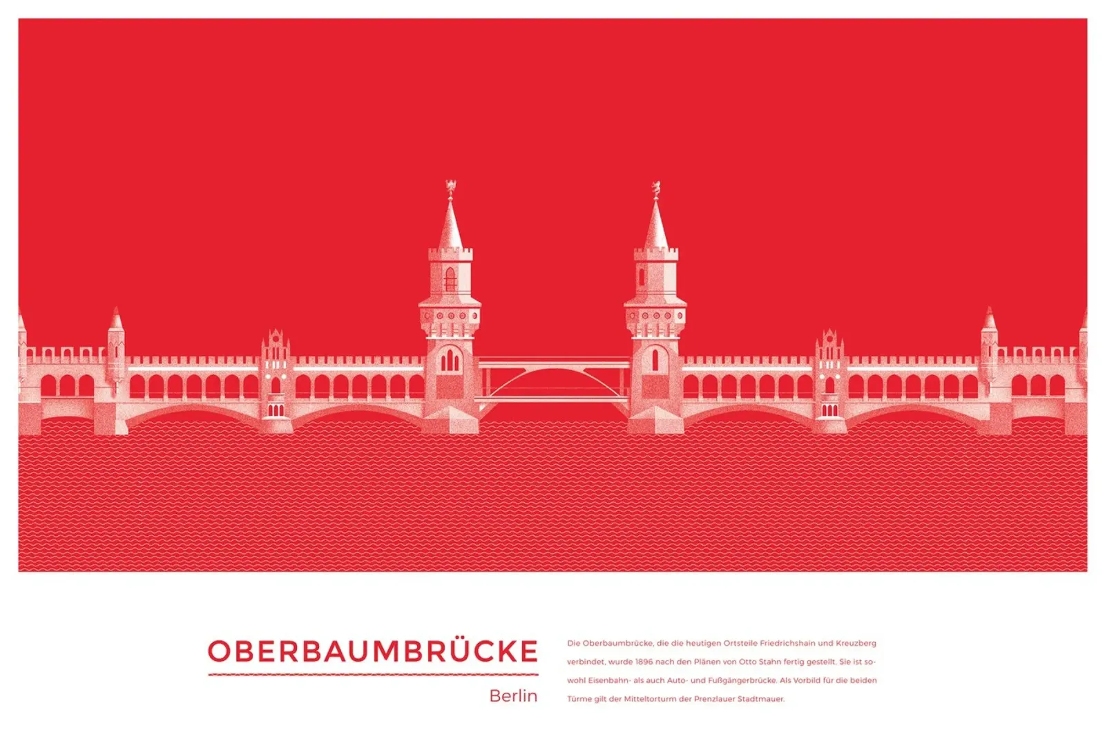 Michael Kunter - Oberbaumbrücke Berlin poster da The Artcircle