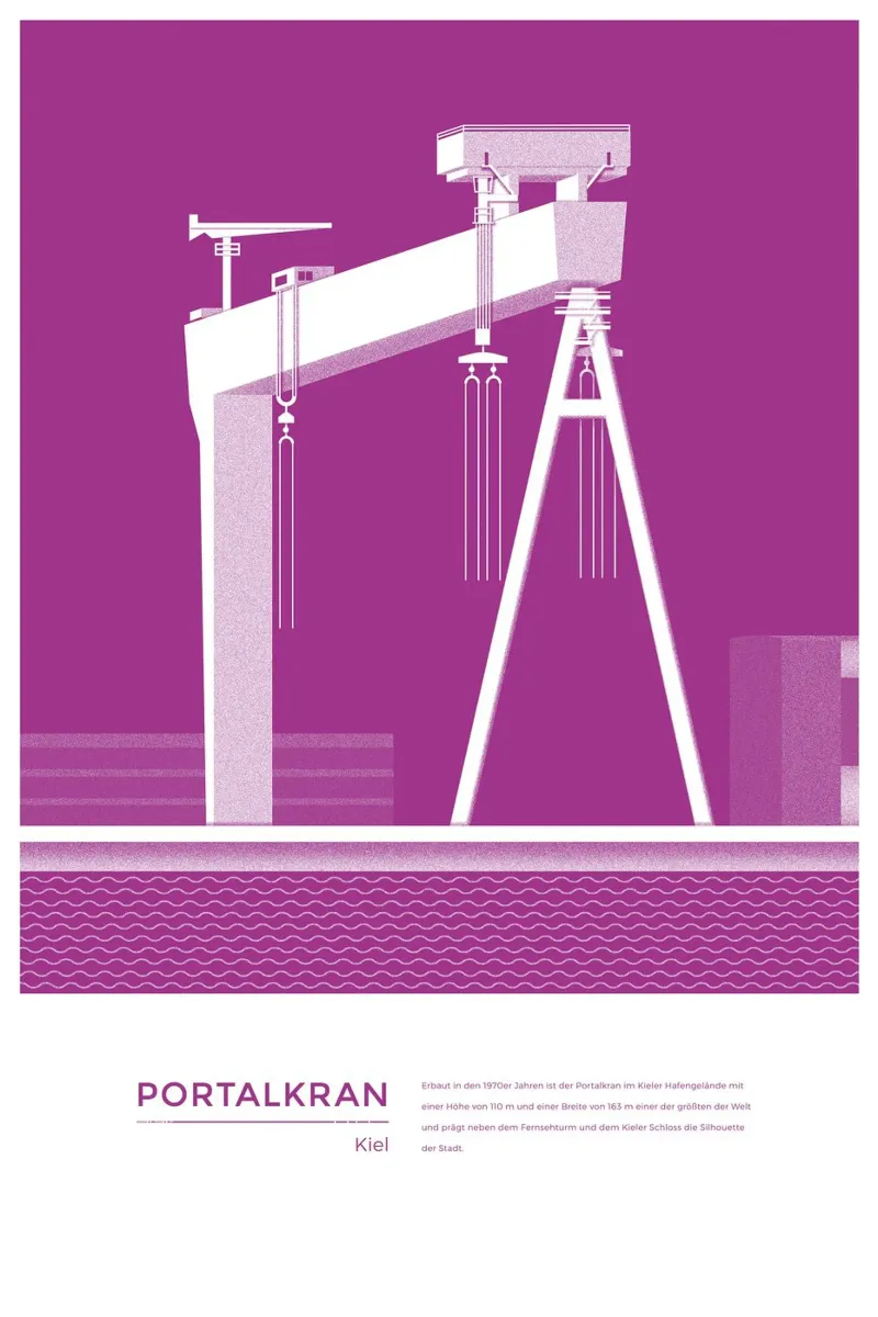 Michael Kunter - Portalkran Kiel poster da The Artcircle