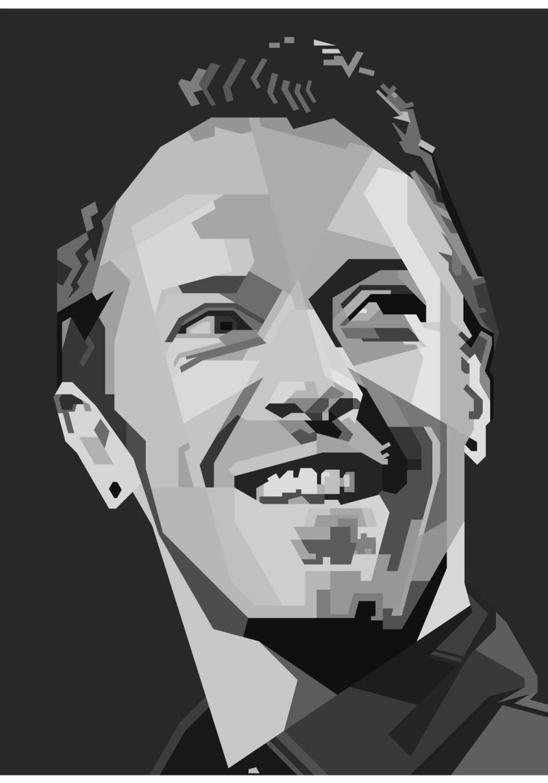 Chris Martin Popart WPAP plexiglass da KP Artwork