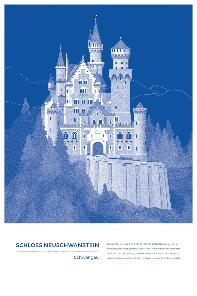 Michael Kunter - Schloss Neuschwanstein plexiglass da The Artcircle