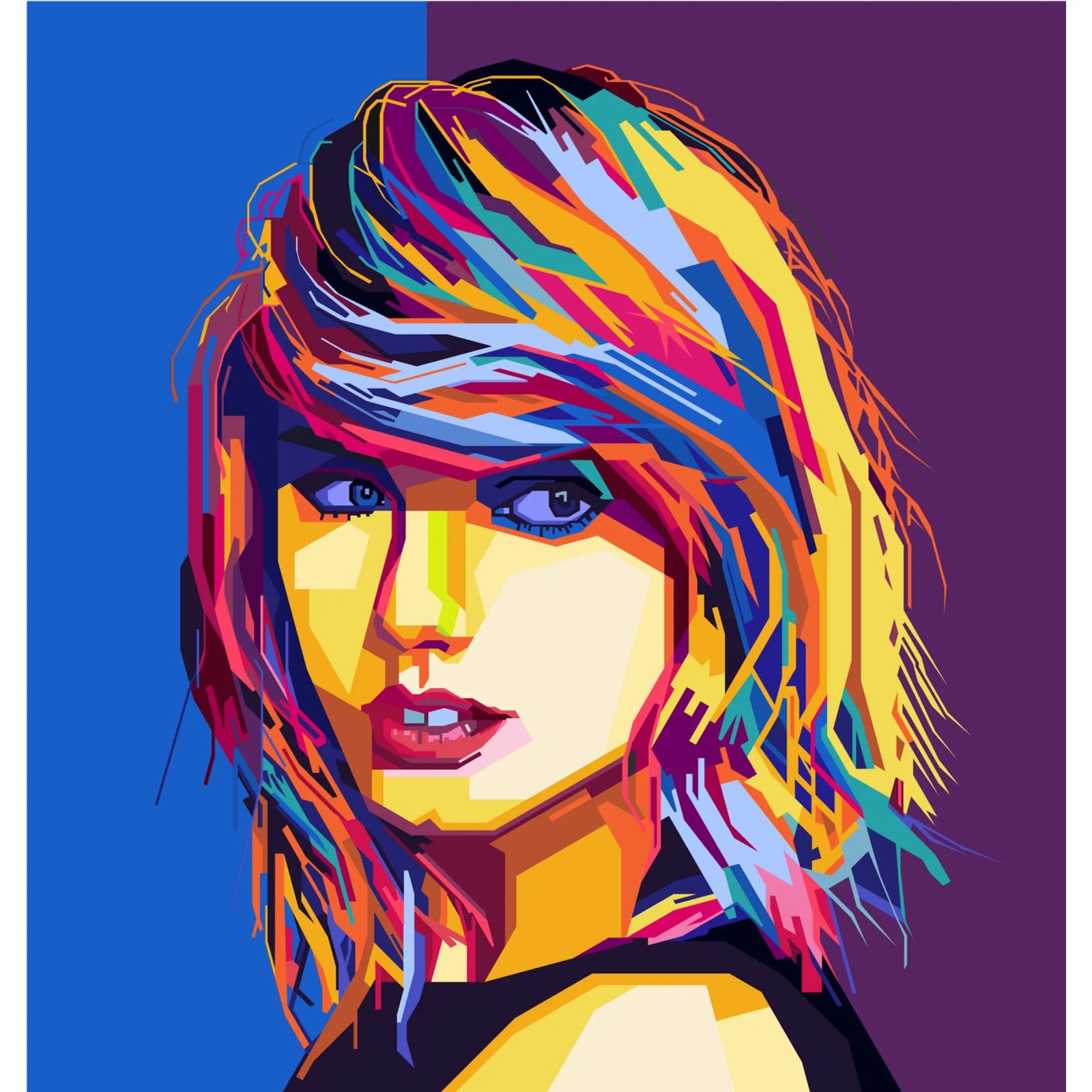 Taylor Swift Popart WPAP pellicola backlit da KP Artwork