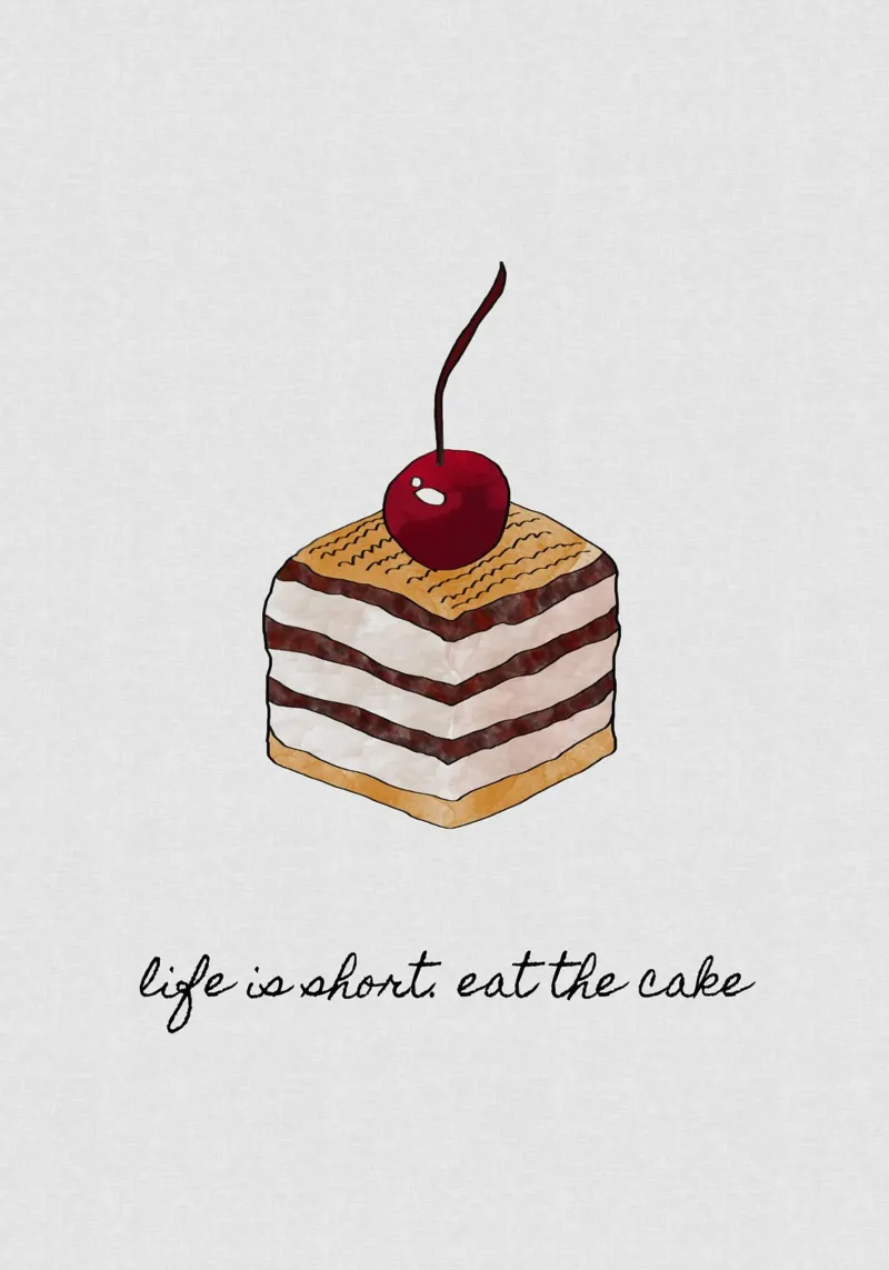 Life Is Short Eat The Cake canvas by Orara Studio