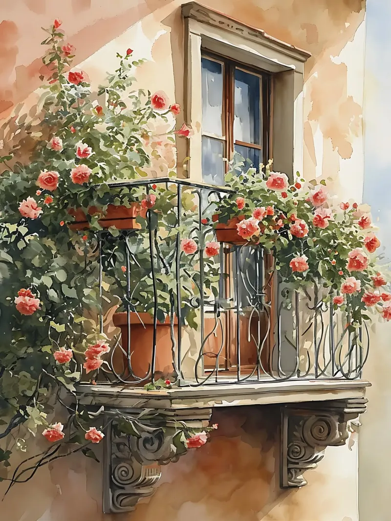 Balcony carta hahnemühle da Artsy Bessy