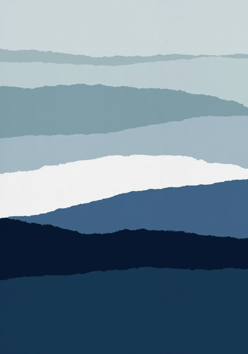 Blauw abstract II canvas van Orara Studio