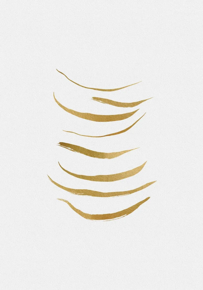 Pittura d'oro minimalista poster con telaio in alluminio da Orara Studio