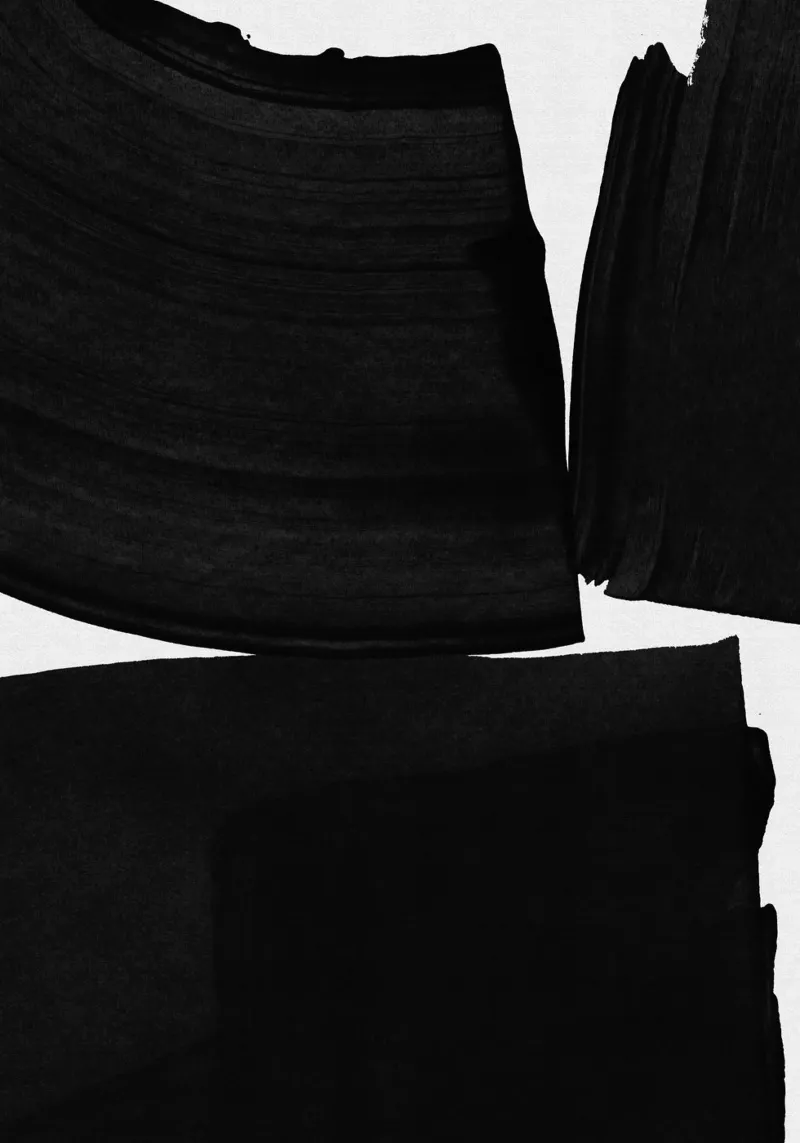 Pittura minimalista Nero I pellicola backlit da Orara Studio