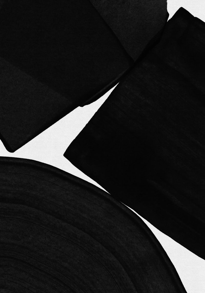 Minimalistische Malerei Schwarz II Poster von Orara Studio