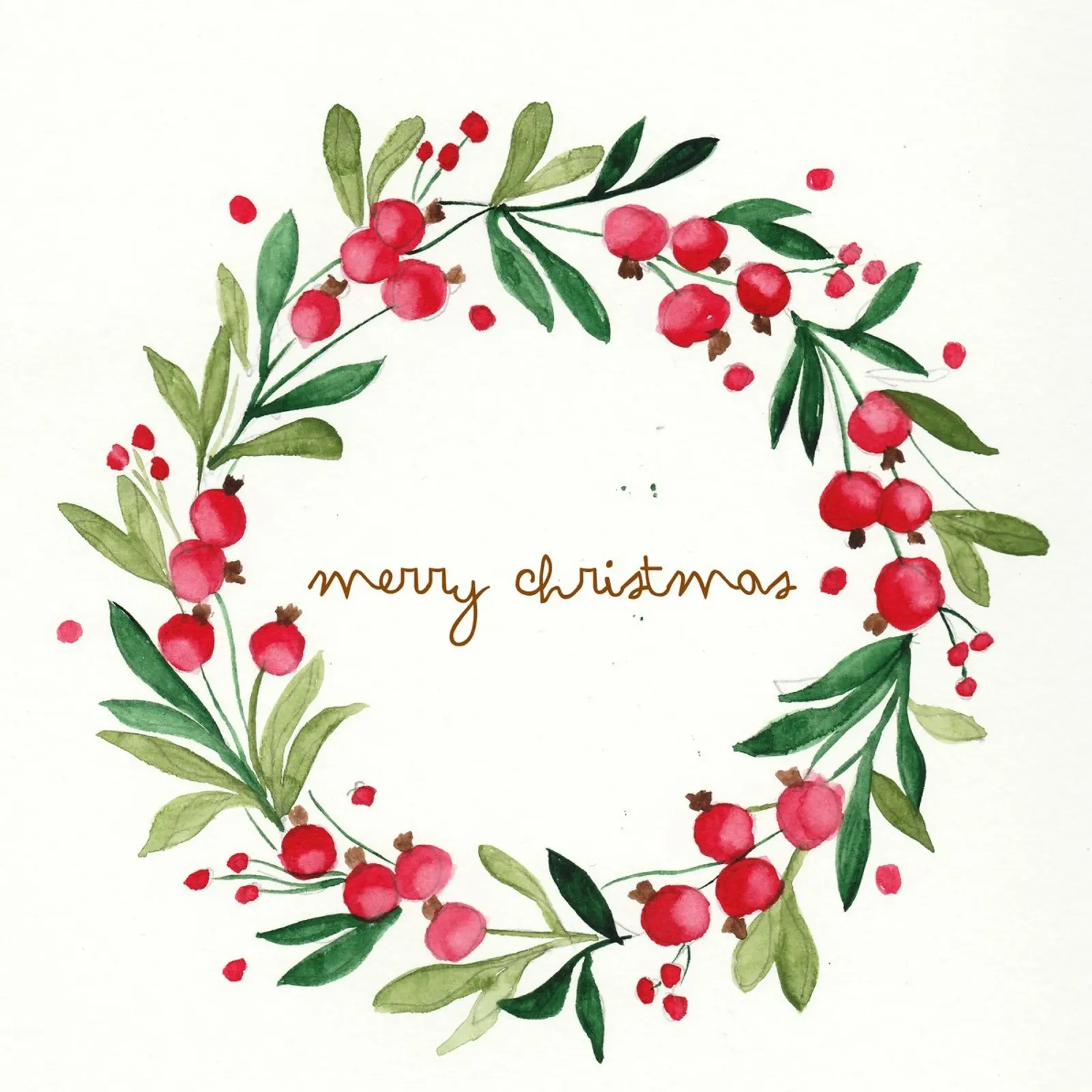 merry christmas circle poster with wooden frame by Nathys_illustration