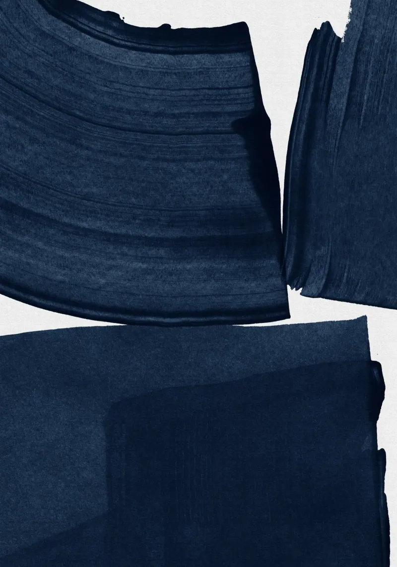 Pittura minimalista Blu I carta hahnemühle da Orara Studio