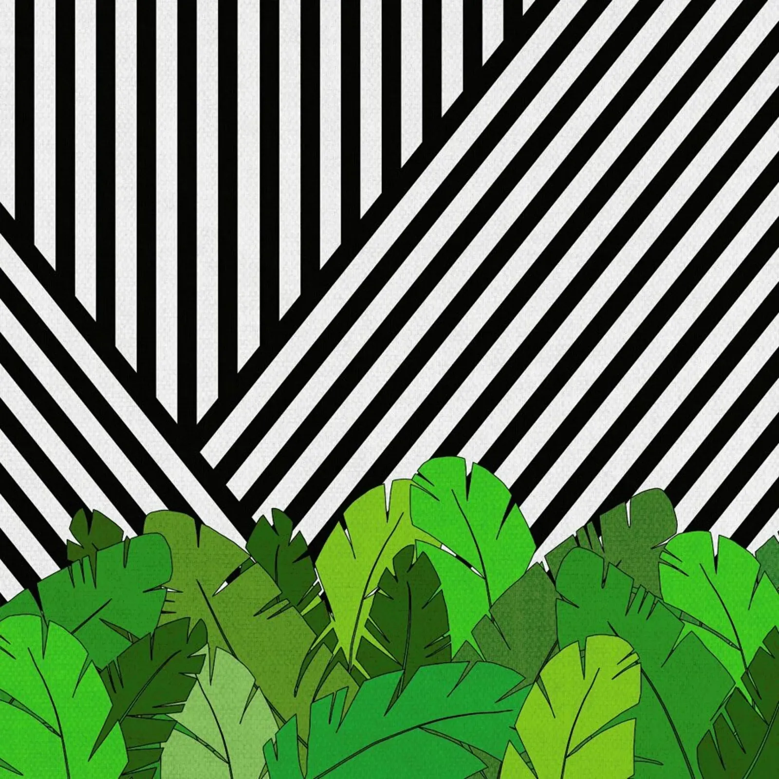 Green Direction poster with wooden frame by Bianca Green