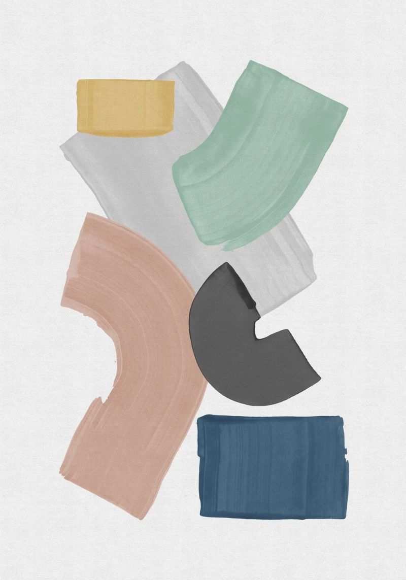 Pastel Paint Blocks poster by Orara Studio