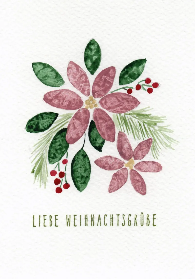 Weihnachtsgrüße poster with aluminum frame by Nathys_illustration
