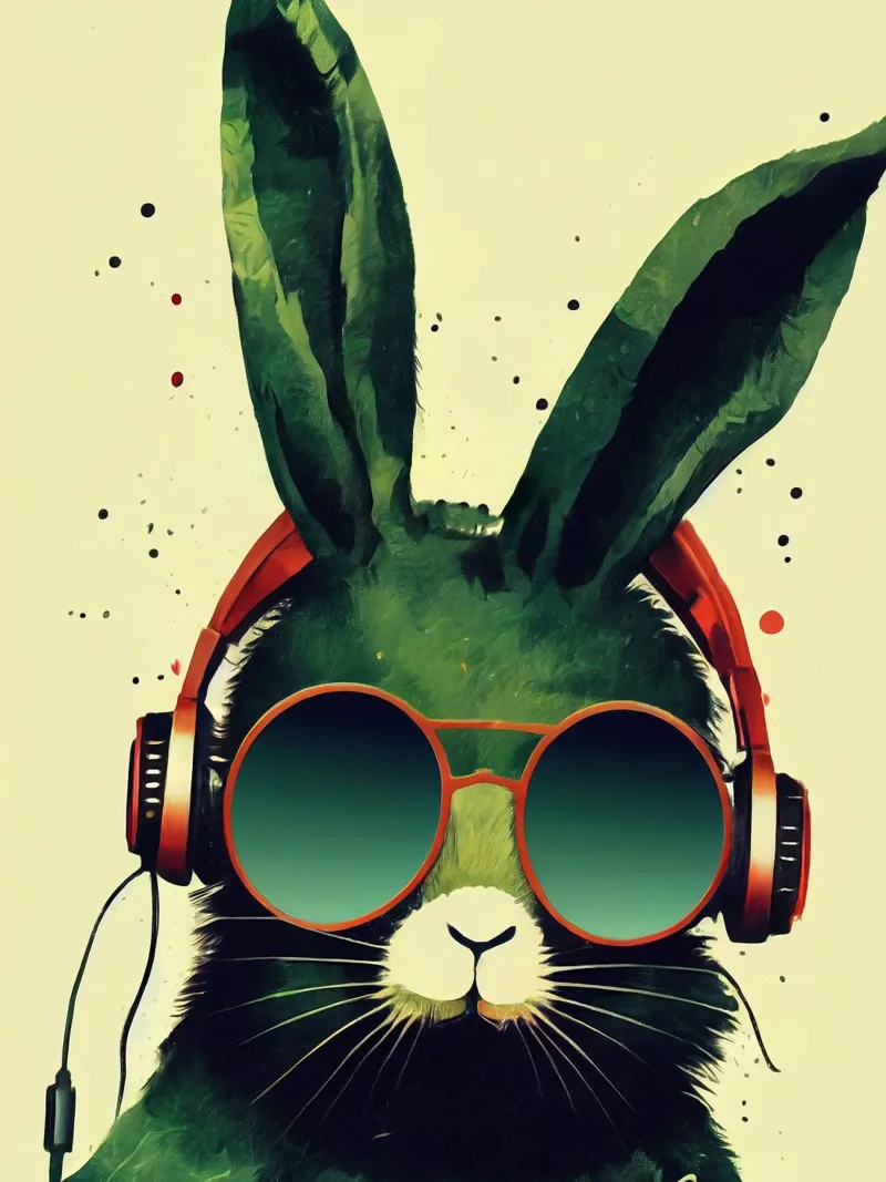 Rabbit plexiglass da Artsy Bessy