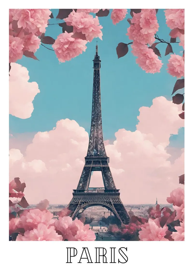 Parigi poster con telaio in legno da DesignArt