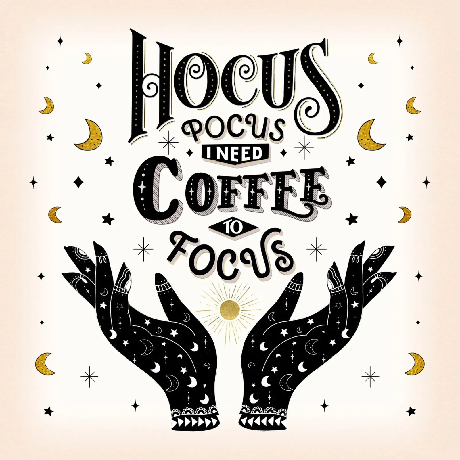 Kaffee-Liebhaber: Hocus Pocus. I Need Coffee to Focus. hahnemühle by CalliLetters