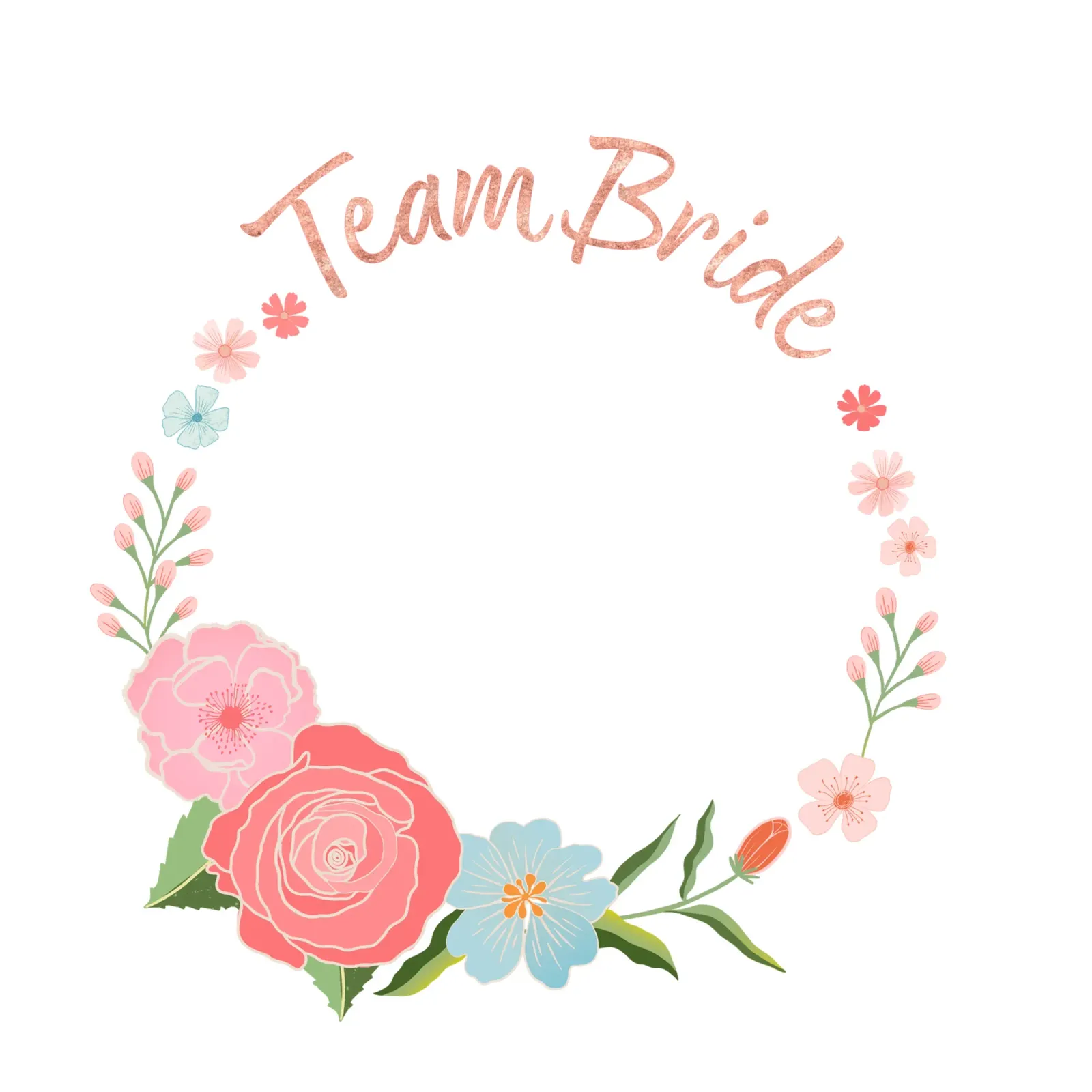 Team Sposa. Bellissima corona floreale da personalizzare. poster da CalliLetters