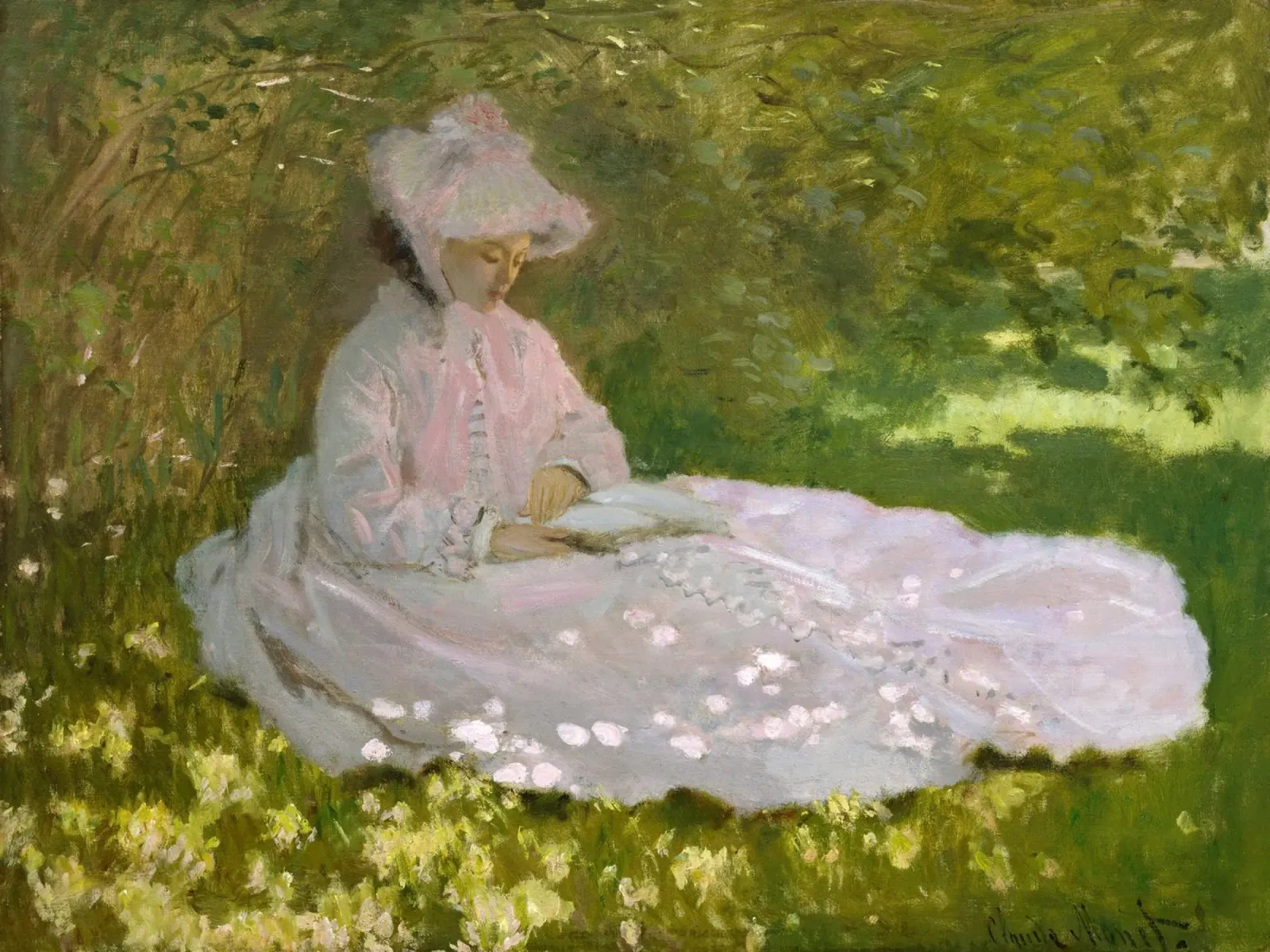 Claude Monet - Primavera pellicola backlit da Timeless Artworks