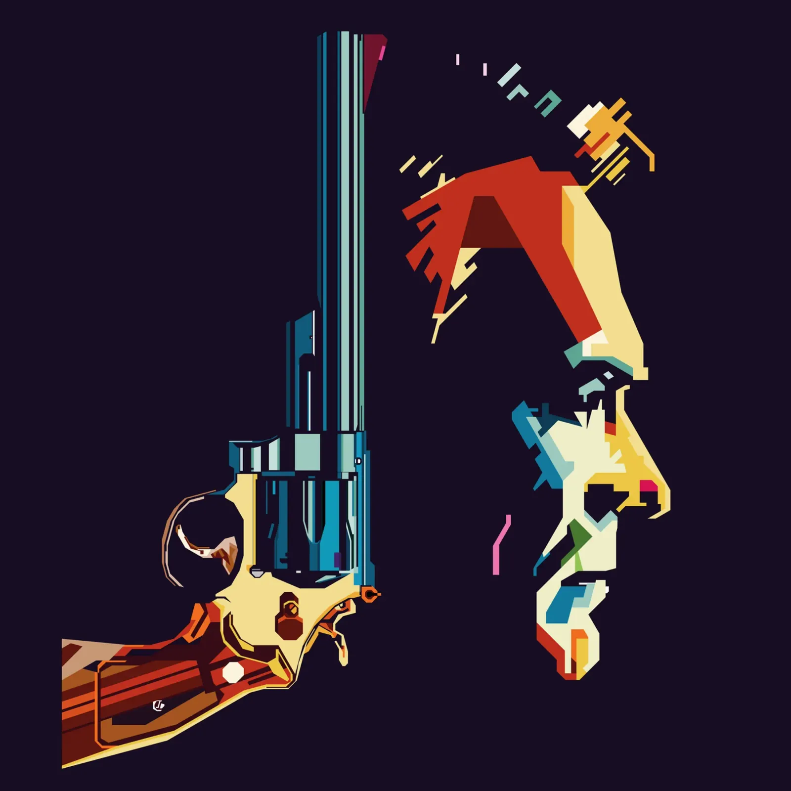 Clint Eastwood Style WPAP pellicola backlit da KP Artwork