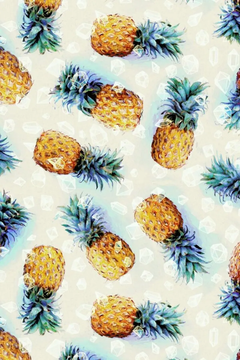 Pineapples + Crystals pellicola backlit da Micklyn Le Feuvre