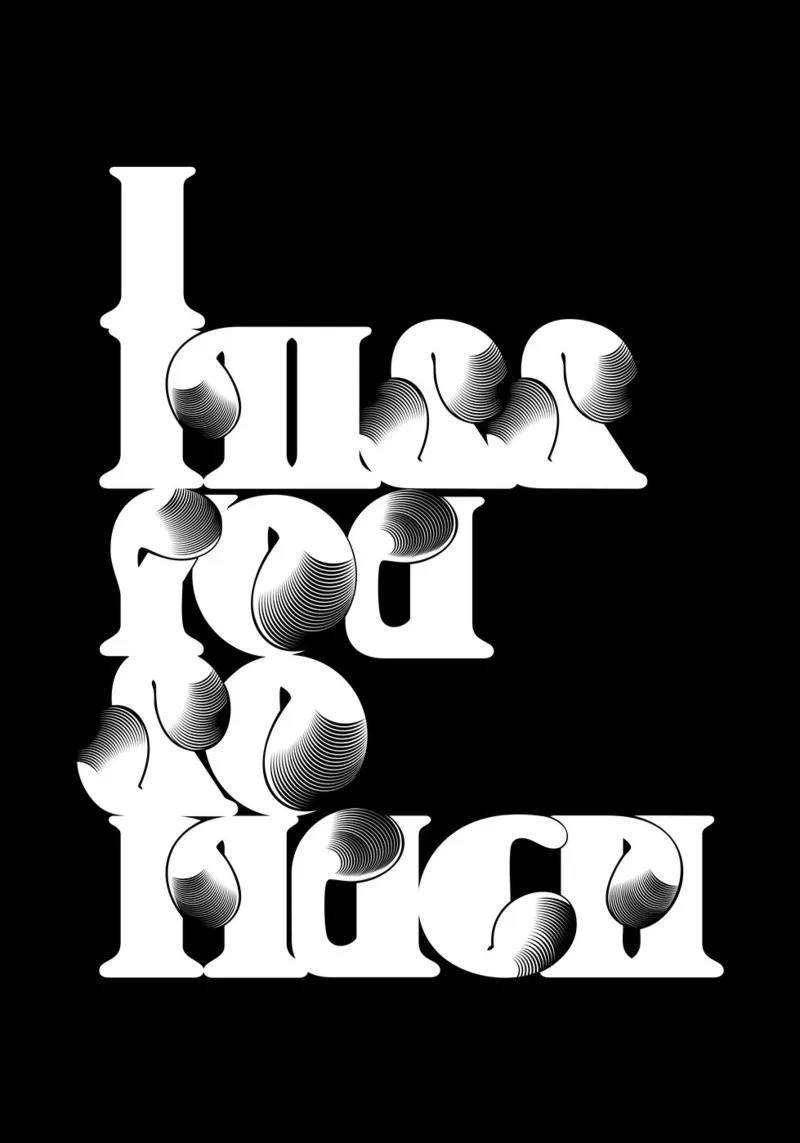 MI MANCHI (NERO) poster con telaio in legno da Cranio Dsgn