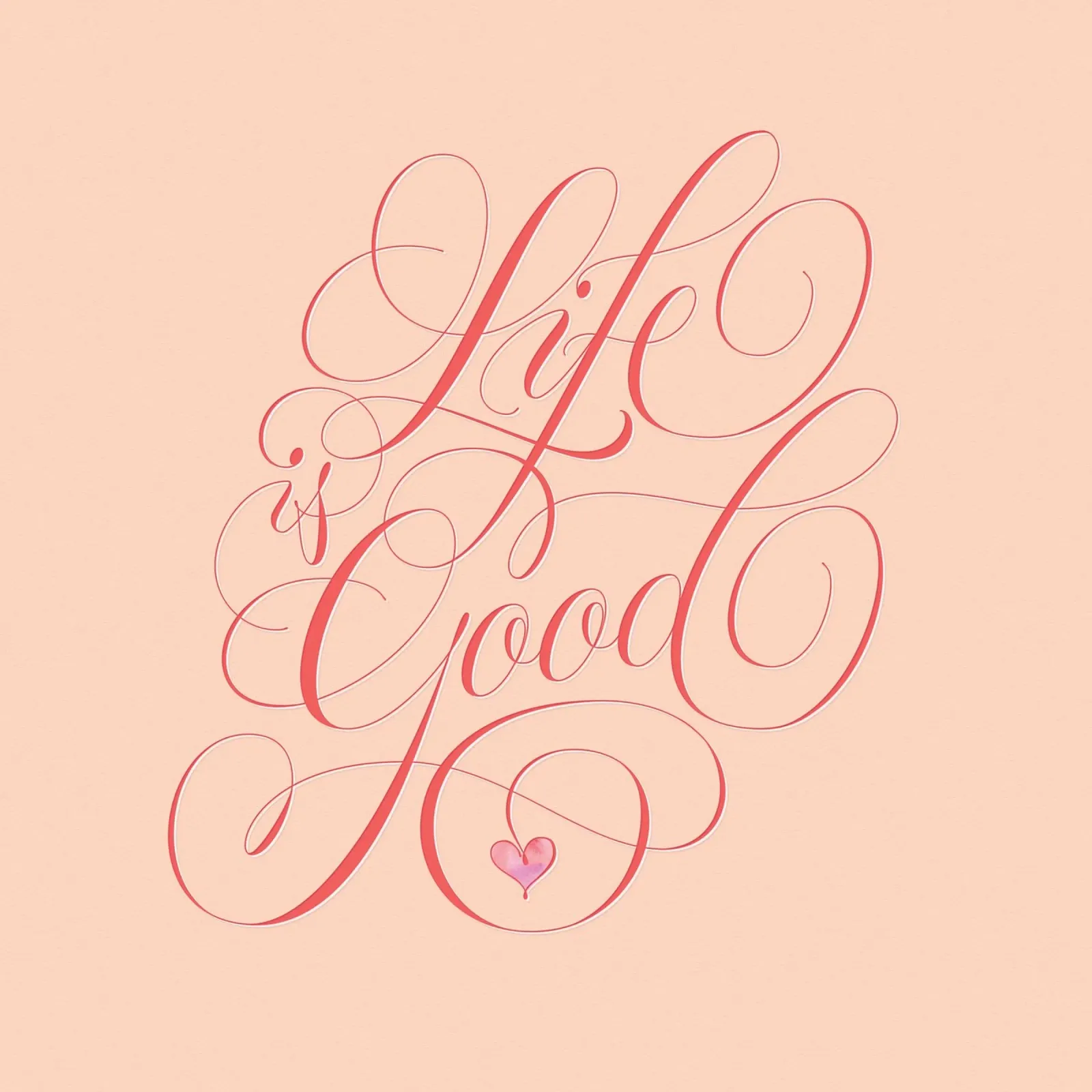 La vita è bella. Calligrafia a pennello. carta hahnemühle da CalliLetters