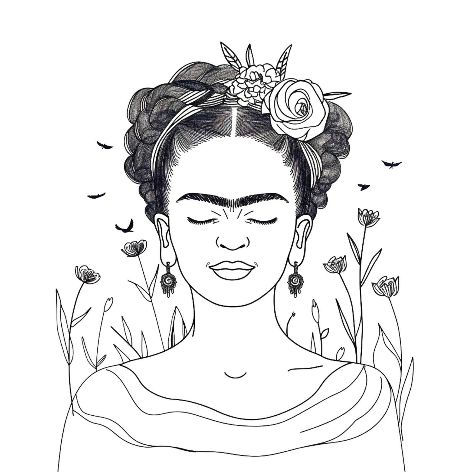 Frida Kahlo "Endless Strength" plexiglass da Fantasias Florales