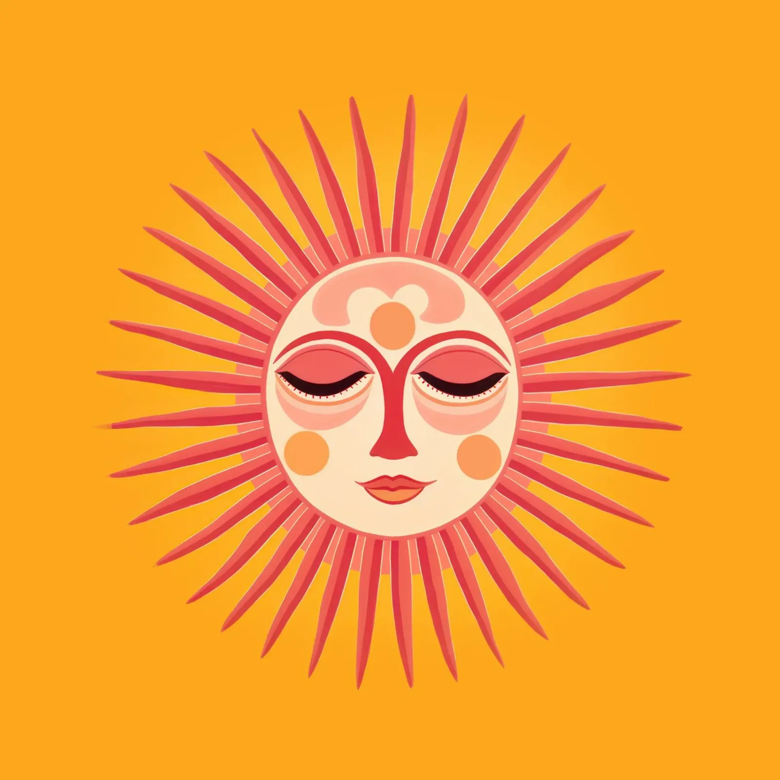 Volto solare stravagante poster con telaio in legno da Andrea Haase Modern Home