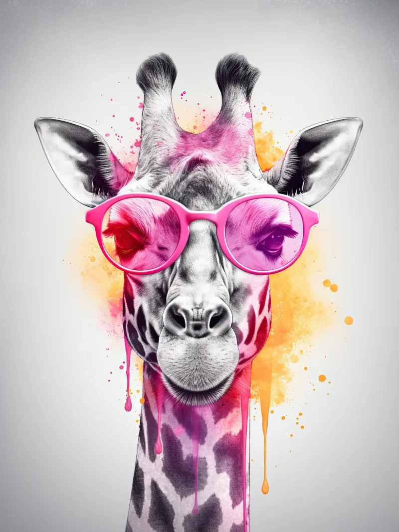 Giraffe alluminio dibond da Artsy Bessy