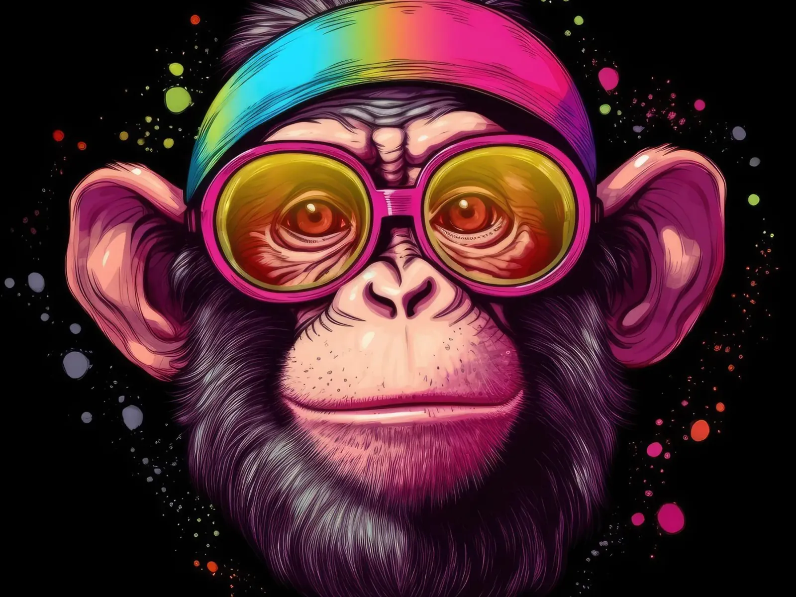 Chimpanzee plexiglass da Artsy Bessy