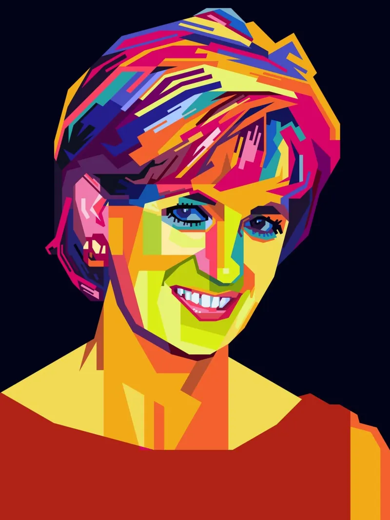Diana Popart WPAP pellicola backlit da KP Artwork