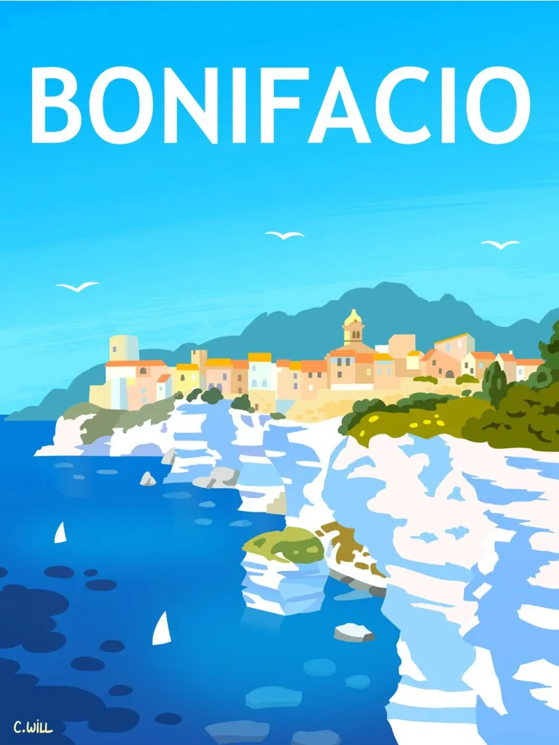 Bonifacio poster avec cadre en plastique de C.WILL