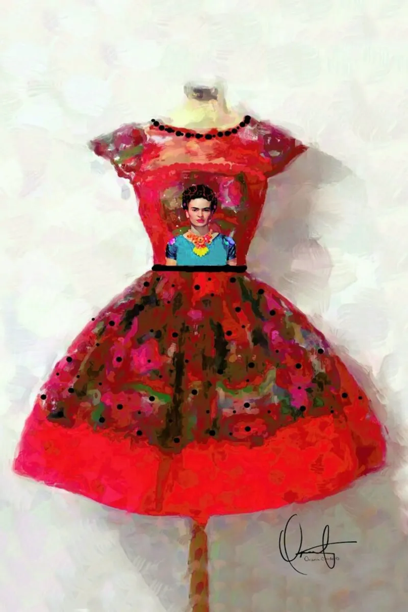 O'h So Frida tela con Cornice a cassetta da Xchange Art Studio