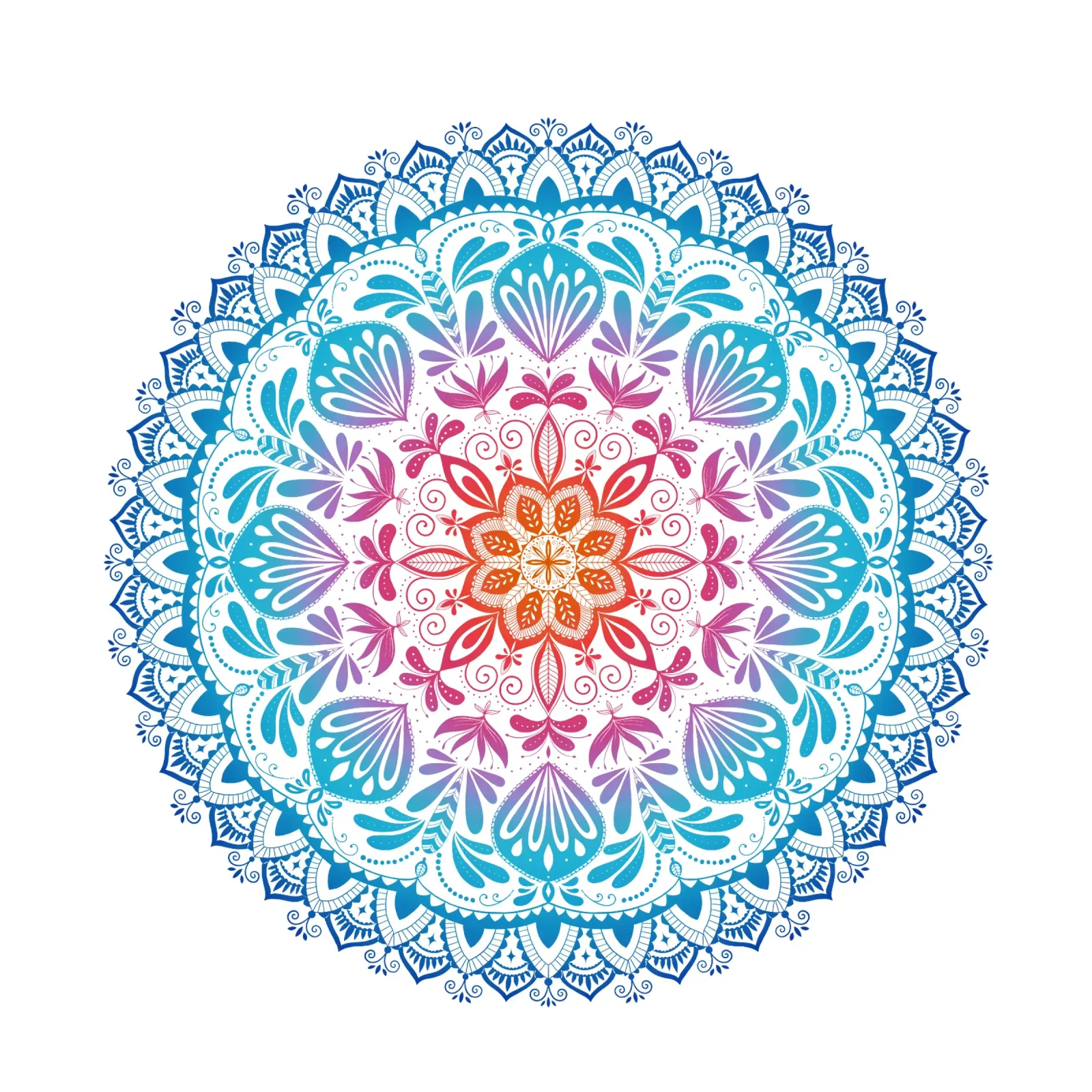 Mandala con i colori dell'arcobaleno pellicola backlit da CalliLetters