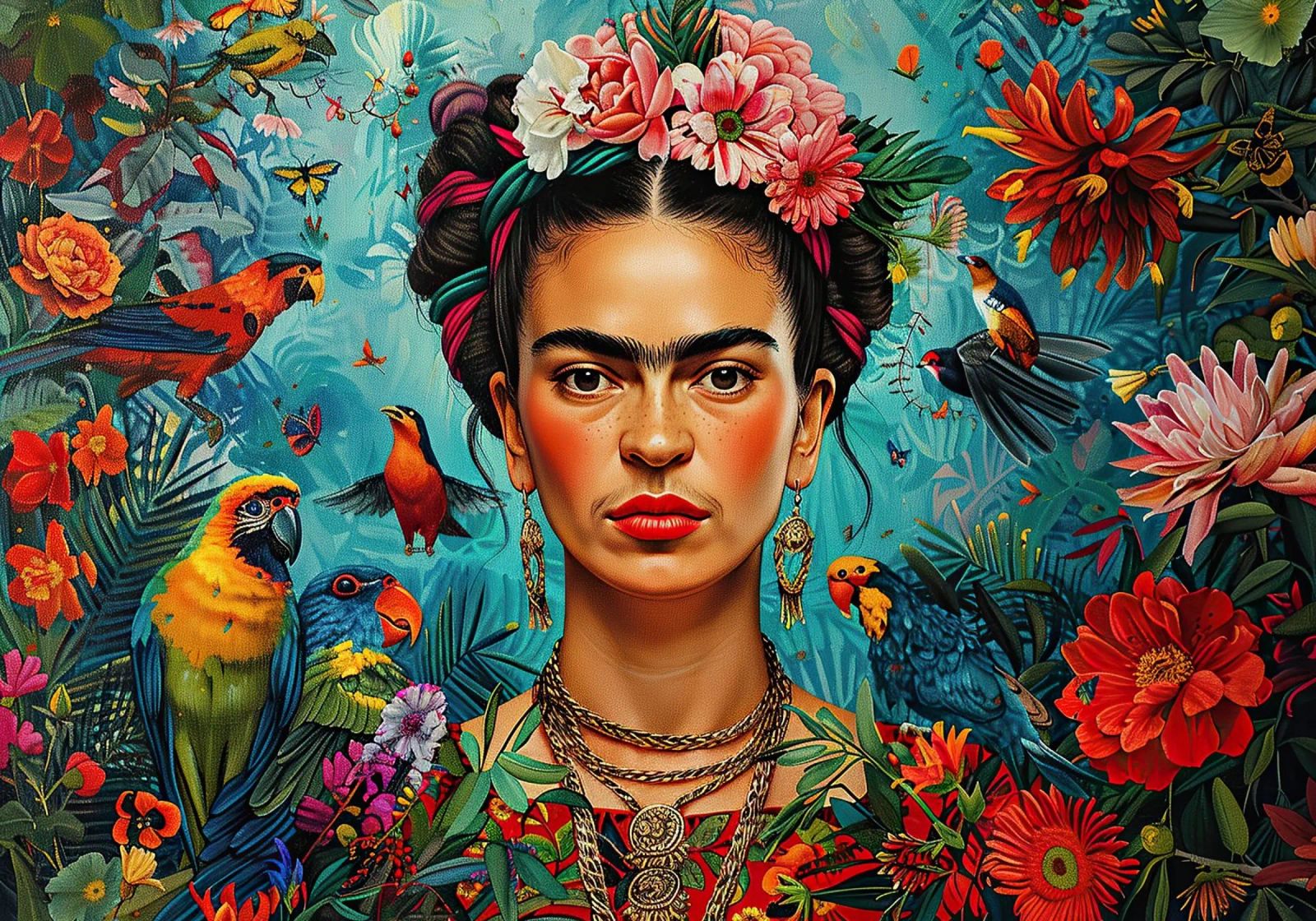 Frida Kahlo "Strength in Silence" poster de Fantasias Florales