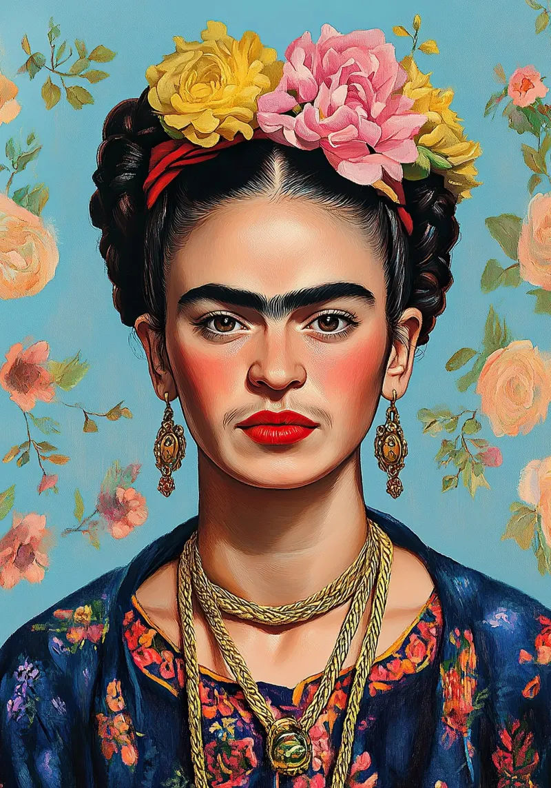 Frida Kahlo "Art Beyond Limits" pellicola backlit da Fantasias Florales