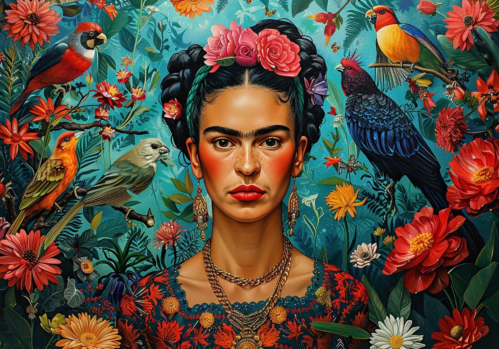 Frida Kahlo "Unstoppable Vision" pellicola backlit da Fantasias Florales