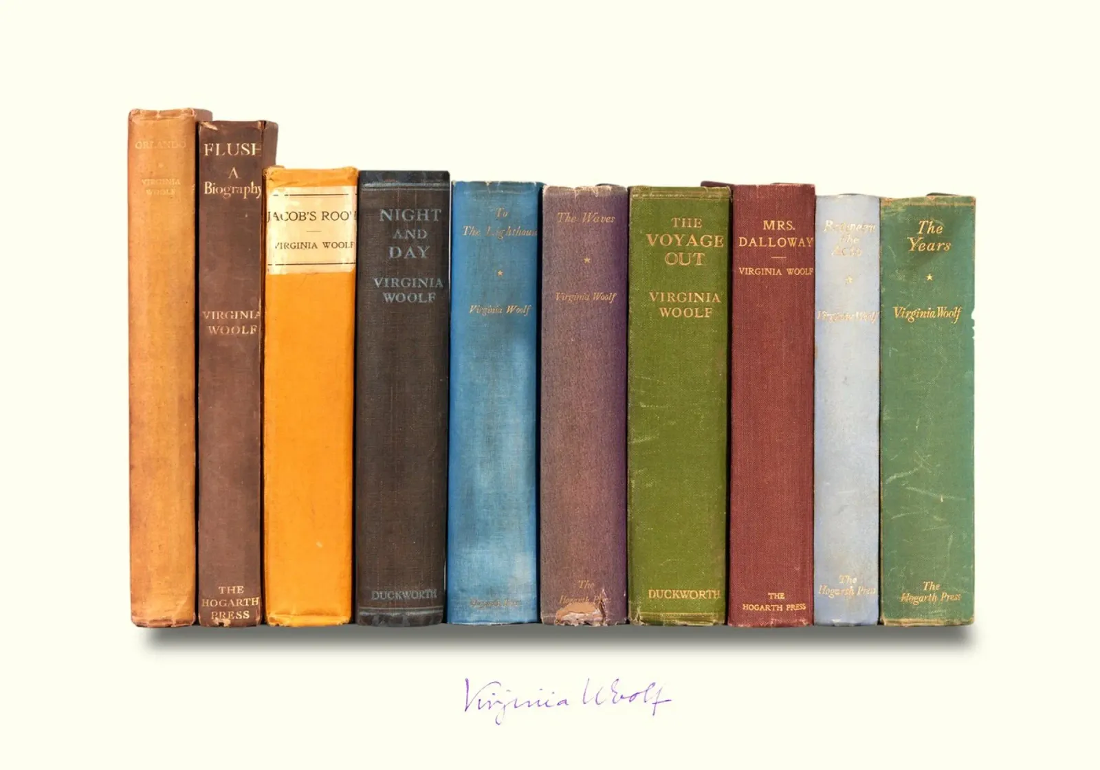 Virginia Woolf - Prime edizioni stampate pellicola backlit da MissLiterarty